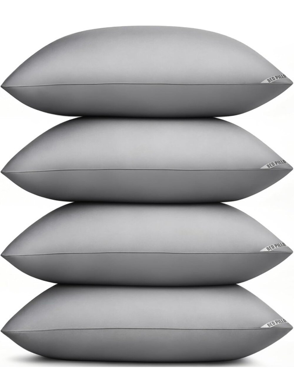 〽️Gray Standard Size Pillows 4 Pack Soft Firm Support Down Alternative Pillows